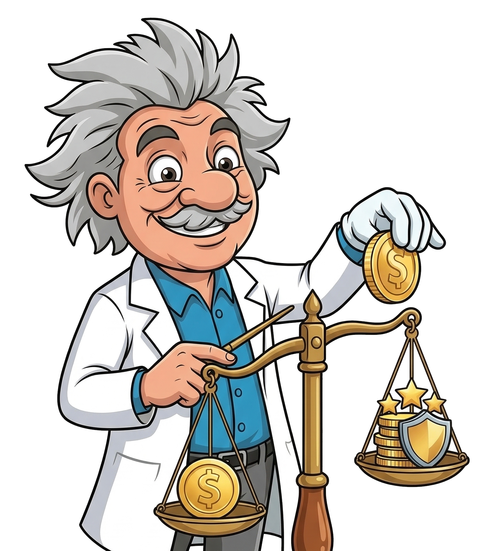 Doc with balance scale